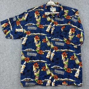 Big Dogs It's Five O'clock Somewhere Beer Bottle Rayon‎ Hawaiian Shirt Men's 3XL